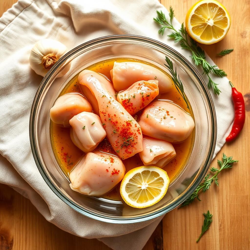 Marinades with Toumail Moroccan minced garlic