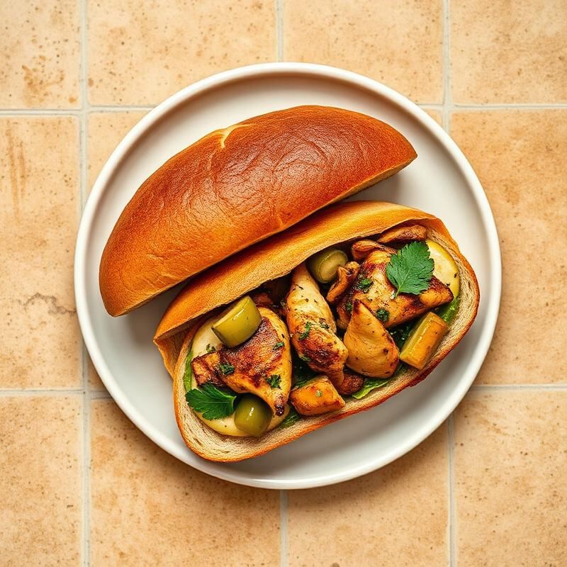 Garlic sandwich with Toumail Moroccan minced garlic