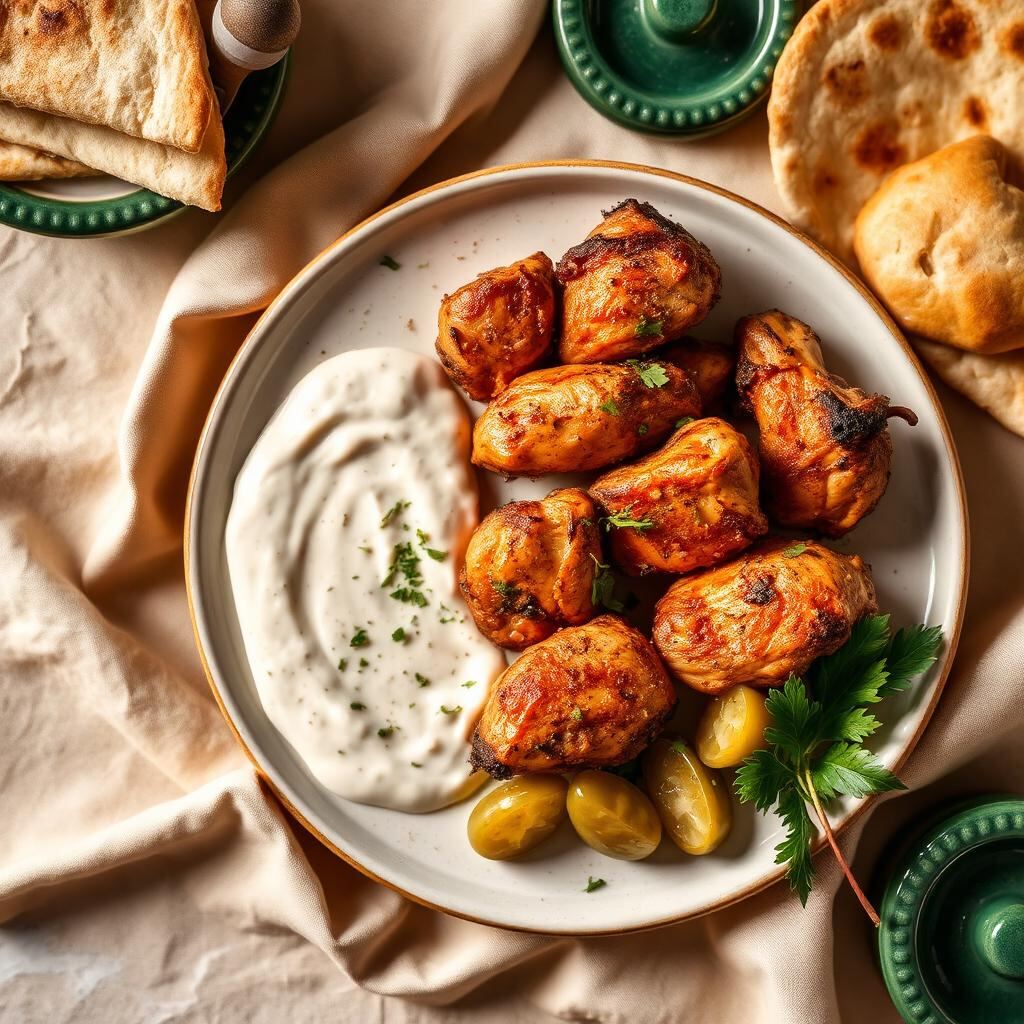 Shawarma & wraps with Toumail Moroccan minced garlic