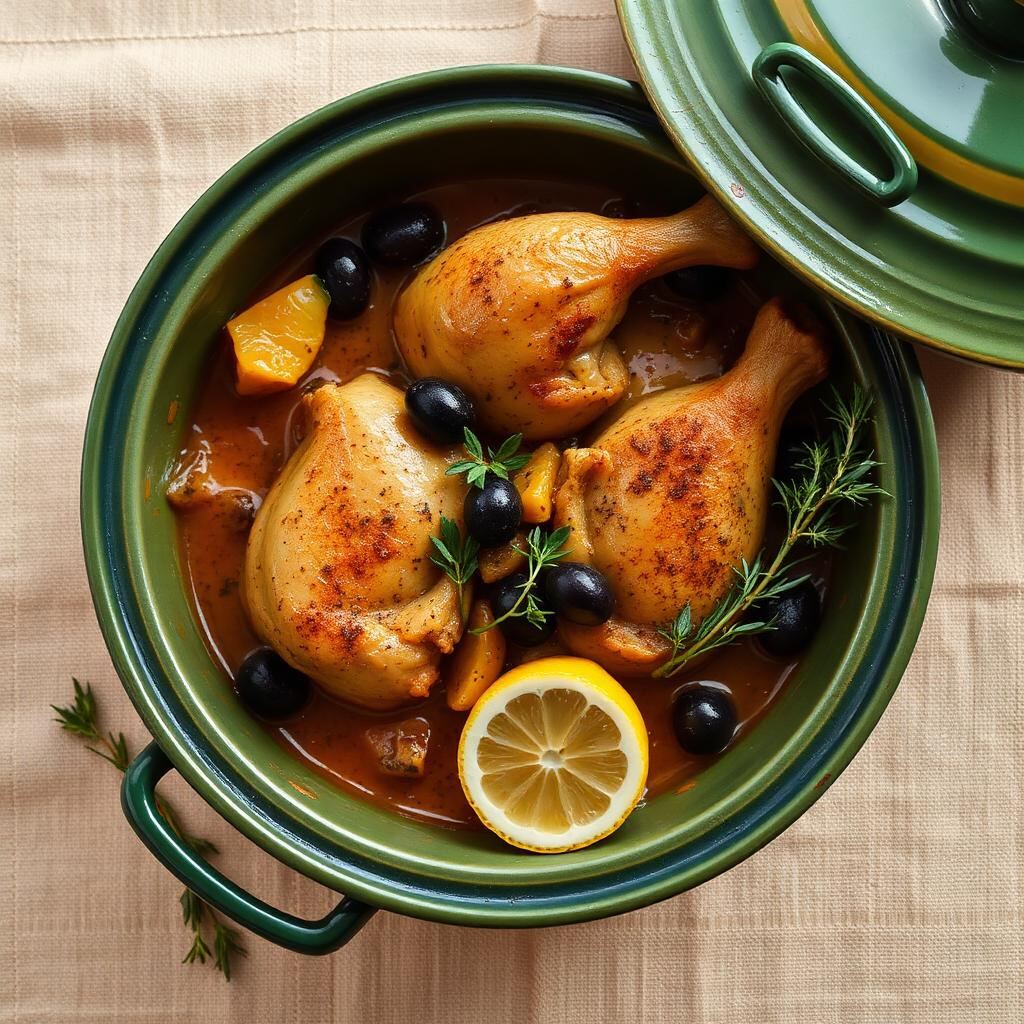 Moroccan tagine with Toumail Moroccan minced garlic